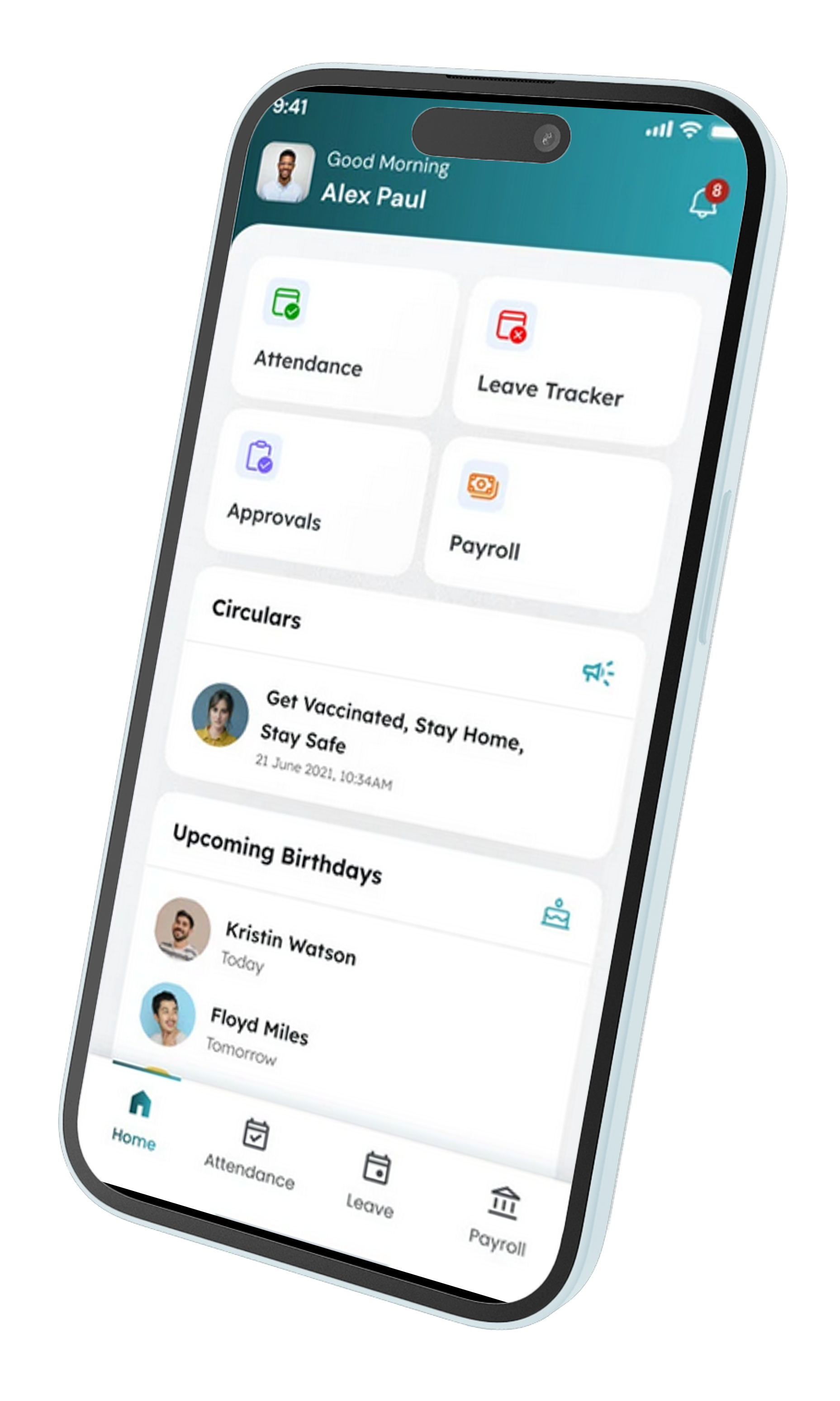 HRM App UI Preview